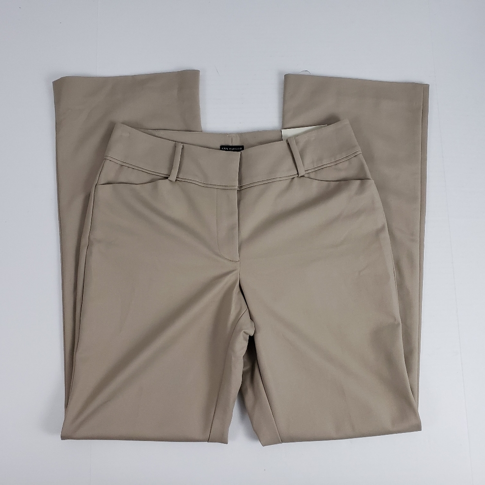 Ann Taylor NEW Curvy Stretch Trouser Flare LegTan